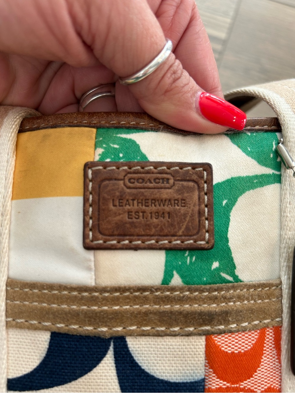 Coach Hamptons Patchwork Purse and Wallet in Multicolor - Picture 8 of 16